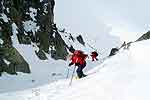 Descente du couloir vers le glacier de Combe Madame